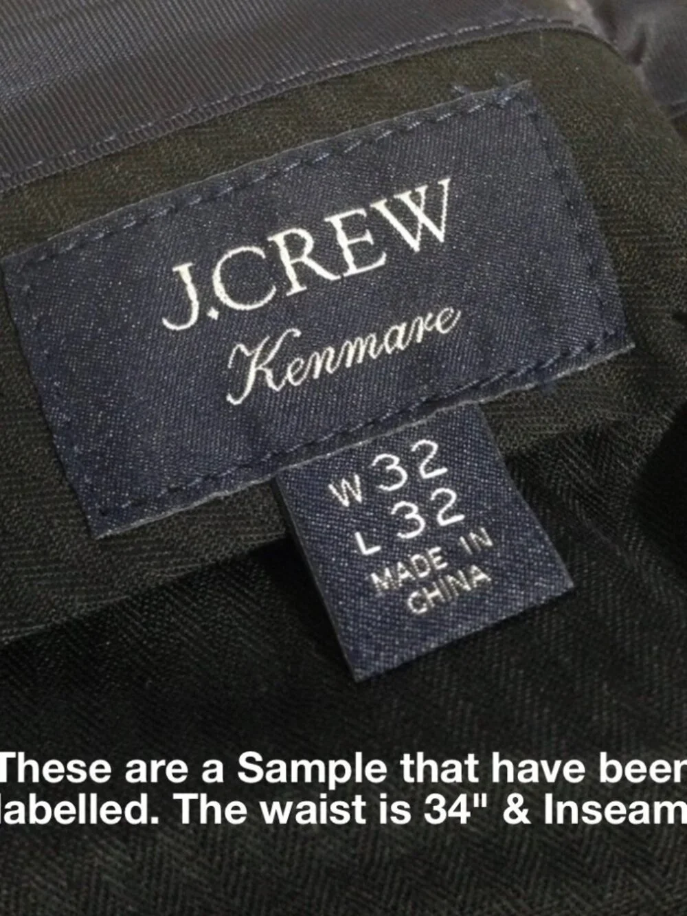 J.Crew Men’s Kenmare Suit Pant Sample in Italian Wool - 34/32 - NWT